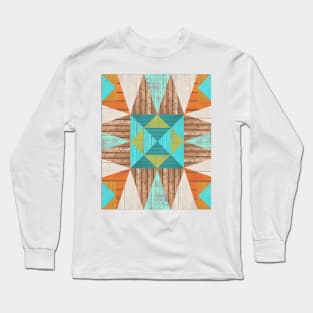Faded Fall Patchwork Long Sleeve T-Shirt